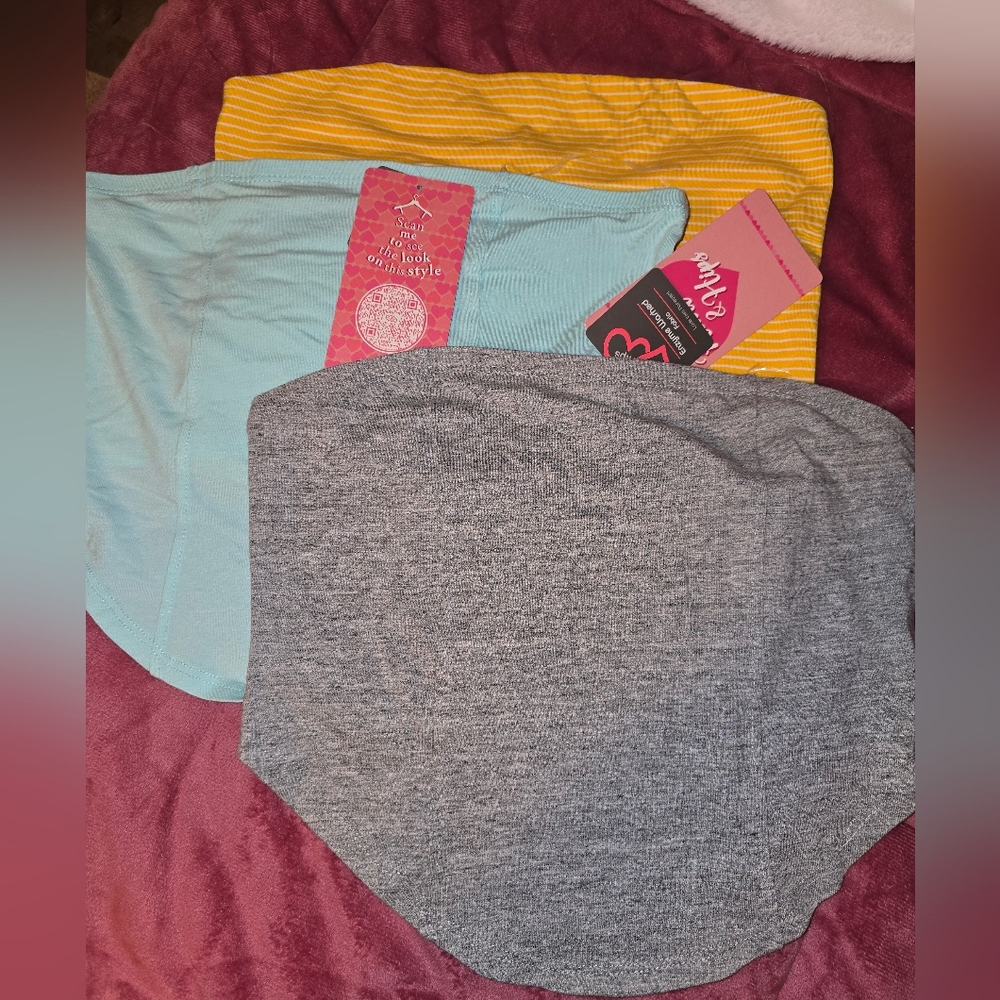 Heart Hips Yellow, Blue, and Gray Tube Tops